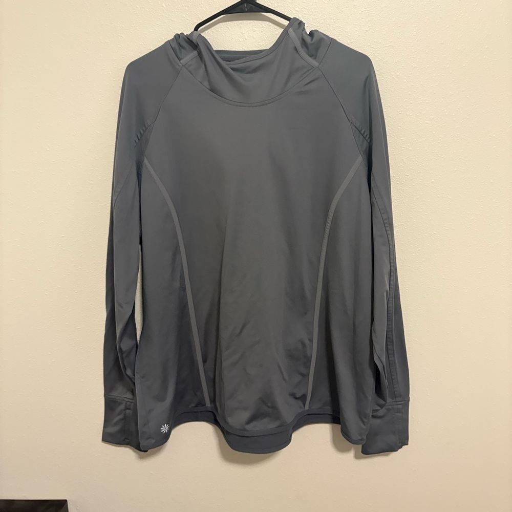 Athleta Gray Long-Sleeve Hoodie